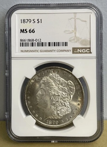 1879 S MORGAN SILVER DOLLAR NGC MS66