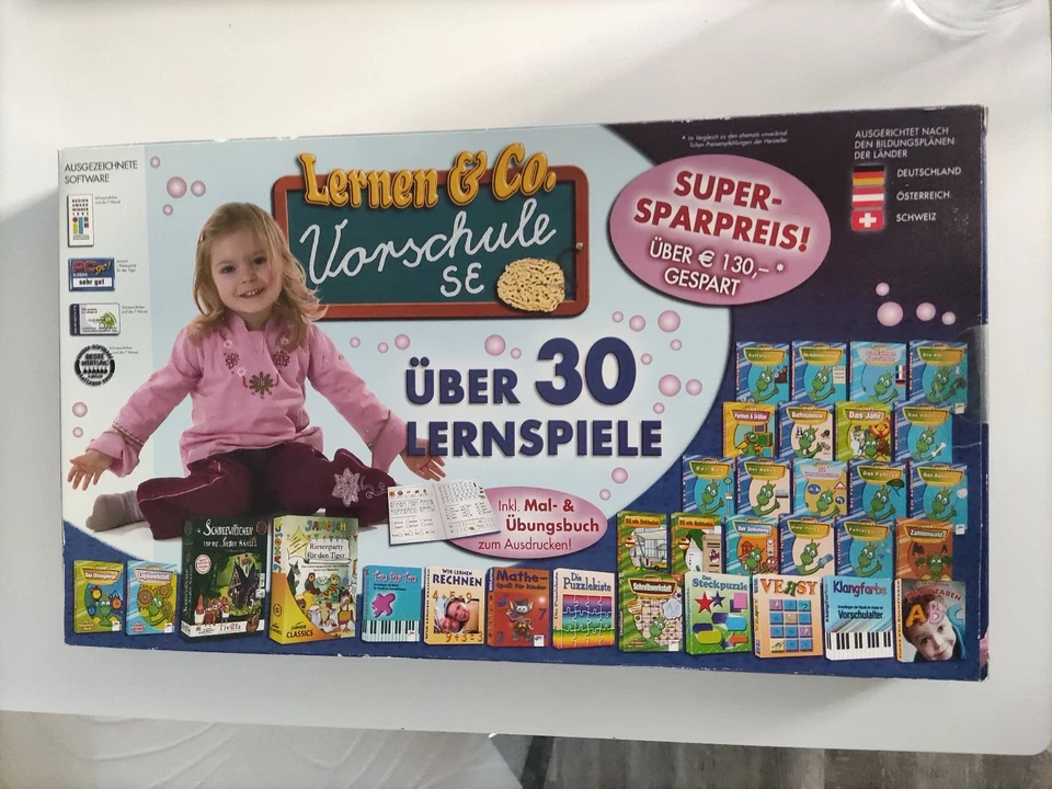 Lernen & Co. - Vorschule SE - 30 Spiel- u. Lernprogramme - DVD - CD - OVP