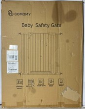 Comomy Baby Safety Gate Black 36in Tall 43in Wide New Walk Through