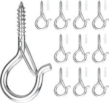 10 St&uuml;ck Edelstahl Hakenschrauben mit Sicherung,&ouml;senhaken,Wall H