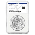 2022 U.K. 5 Pound 2 oz Silver Tudor Beast Lion of England NGCX MS10 FDI X Label