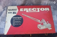 Vintage Gilbert Erector Set Lot Parts - Wheels Gears 2 Motors