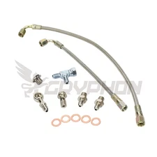 Rotated Turbo Oil Feed AVCS Line Kit for Subaru WRX STI BorgWarner EFR 7064 8374