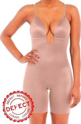 NWD SPANX shape Suit Low-Back Mid-Thigh Bodysuit CAFE AU LAIT L