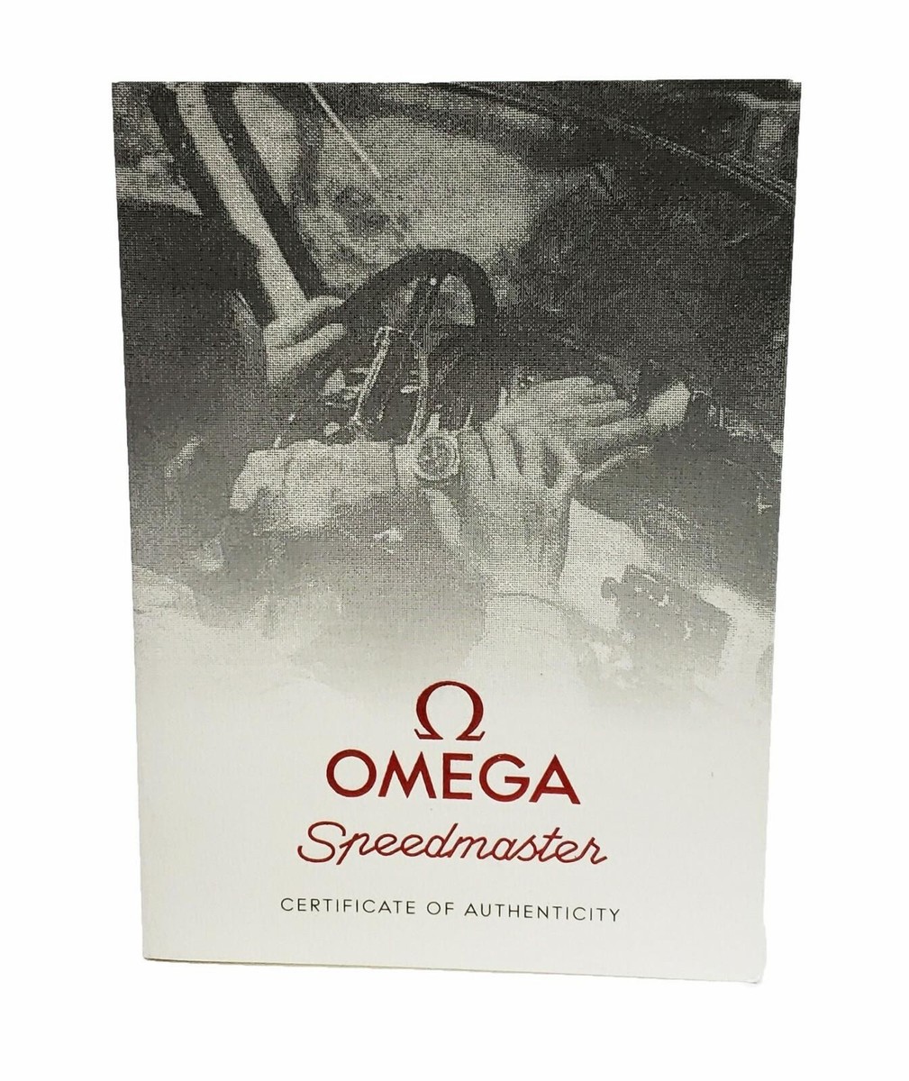 Omega Speedmaster Certificate of Authenticity Limited Series of