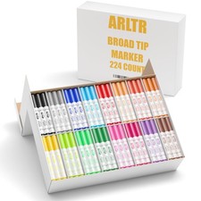 224-Count Washable Markers Bulk Pack for Kids - 16 Vibrant Colors, Broad Line...