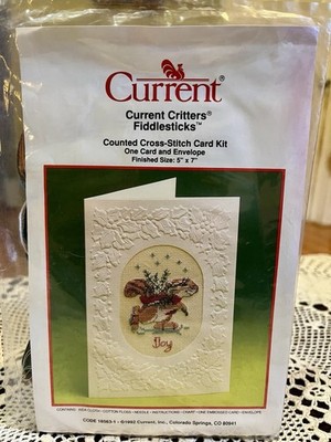 Vintage Current Critters Christmas Cards Cross Stitch Kit 10896-6