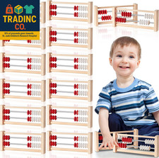 8 Pcs Mini 20-Bead Wooden Rekenrek Abacus, Abacus for Kids Math, Math Counters M