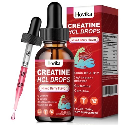 Hovika Creatine HCL Liquid Drops for Men & Women, Creatine Hydrochloride with...