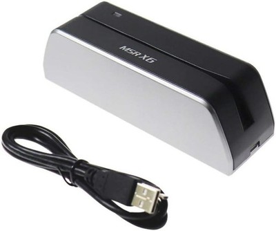 MSR X6 Swipe Card Reader Writer 3-Track USB MSRX6 Compatible w/ MSR206 MSR605X