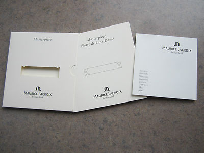 Maurice Lacroix Masterpiece Phase de Lune Dame Watch Certificate/Instruction Set