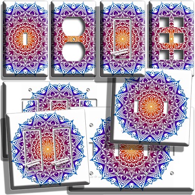 INDIAN MANDALA BALANCE PROTECTION LIGHT SWITCH OUTLET WALL PLATES ROOM ART DECOR