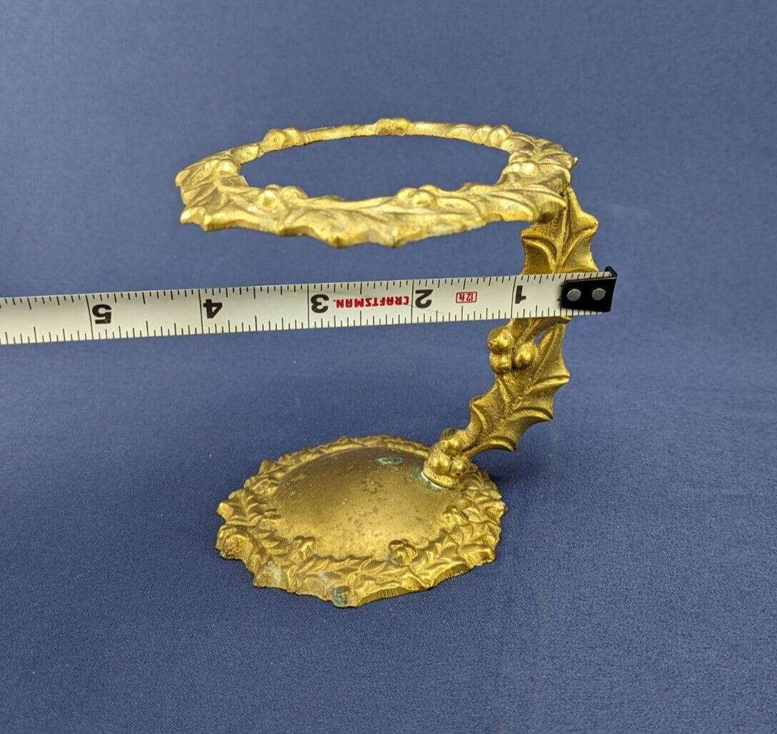 Vintage Cast Brass Wreath Style Pedestal Candle Holder eBay
