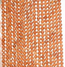 2MM HESSONITE GARNET GEMSTONE GRADE AAA MICRO FACETED ROUND LOOSE BEADS 15.5"