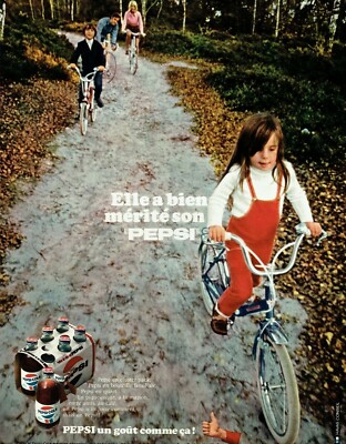 Werbung Advertising 0122 L- 1969 Pepsi Cola Soda im Cluster Paket gut gemé
