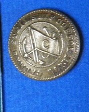 Bb CALMAR Steamship CORP. UNIFORM BUTTON Medium Gilt Bethlehem Steel 1940 die