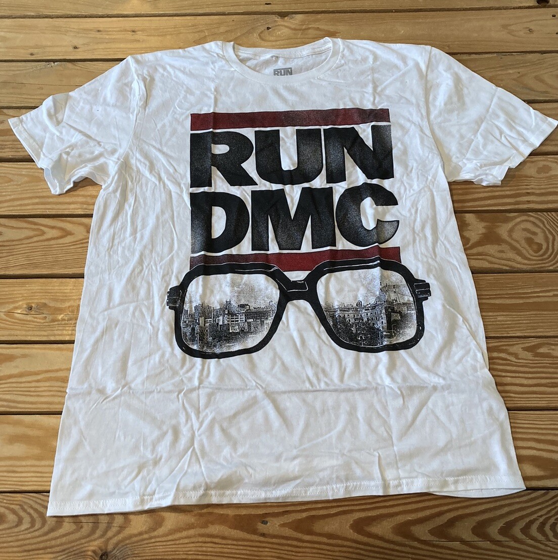 Run DMC NWOT Men's Short Sleeve Logo t Shirt Size L White Q1