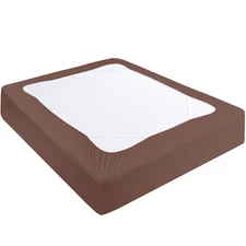 Box Spring Cover with Smooth Elastic Woven Washable Height up to 13"