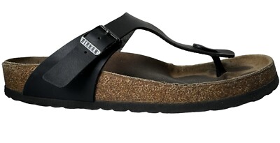 Birkenstock Sandals Mens size 40 Black Gizeh Slip On Buckle | eBay