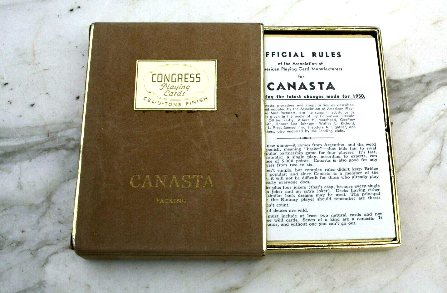 Congress Monticello Canasta Playing Cards Vintage Double Deck | eBay