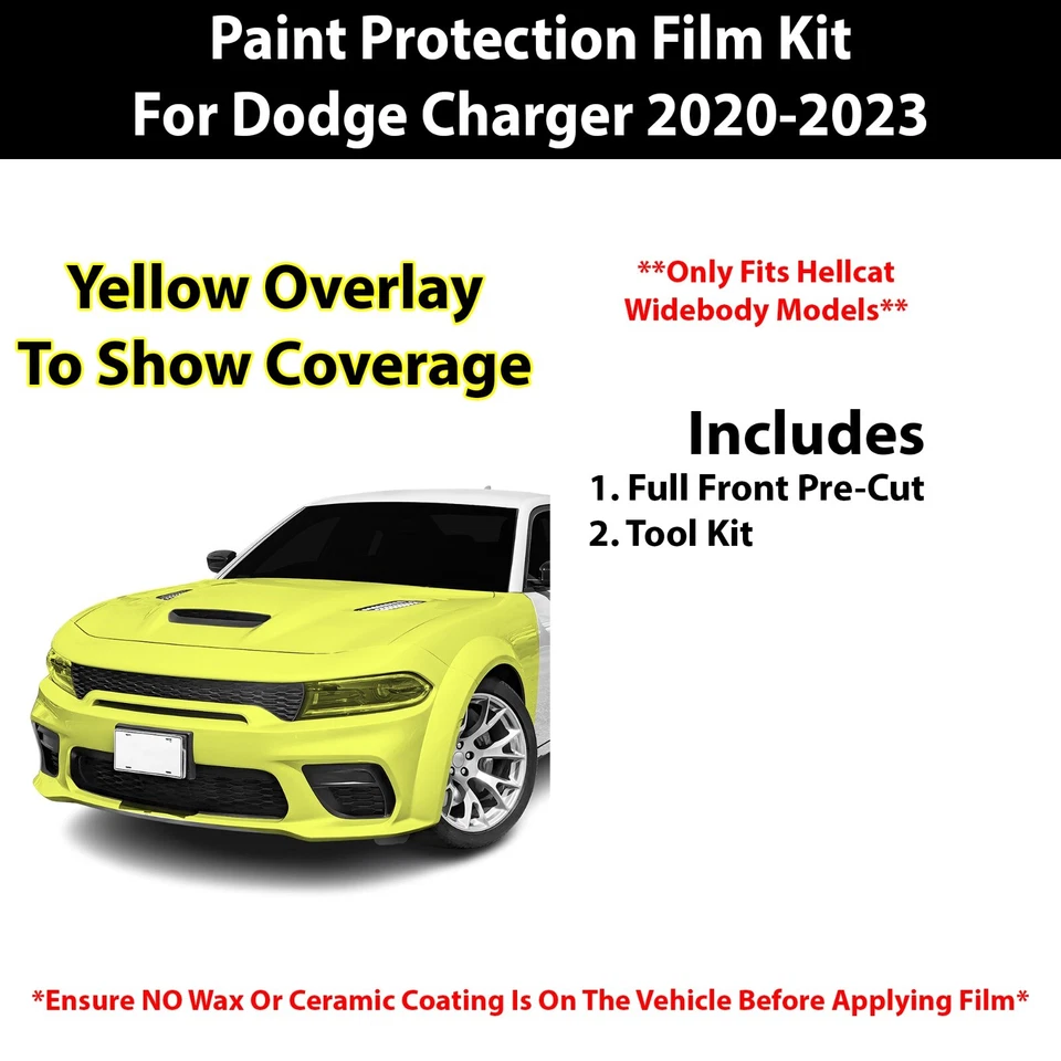 Pre Cut Paint Protection Film Clear Bra PPF for Dodge Charger SRT 2020-2023 - Image 2 of 4