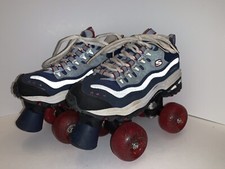Sketchers 4 Wheelers Sport Roller Skates Rollerskates Navy Blue Red Size 3