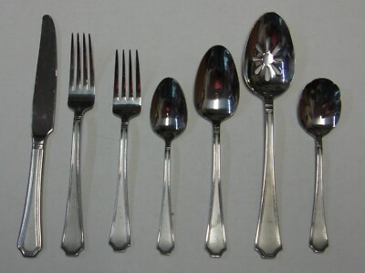 Wallace 'Tatum Frost' Stainless Flatware Set - Satin Frosted Handle, Unused In Sleeves