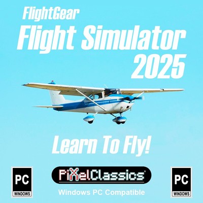 FlightGear Flugsimulator 2025 X Premium Deluxe Flugzeug Plane Hubschrauber Sim