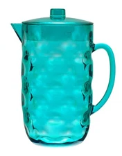 80 oz Blue Acrylic Plastic Pitcher w/ Lid BPA Free, great for Iced Tea and Juice