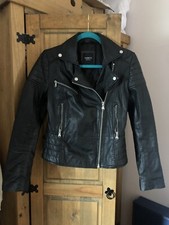 Barneys Originals Clara Leather Jacket Size 10.