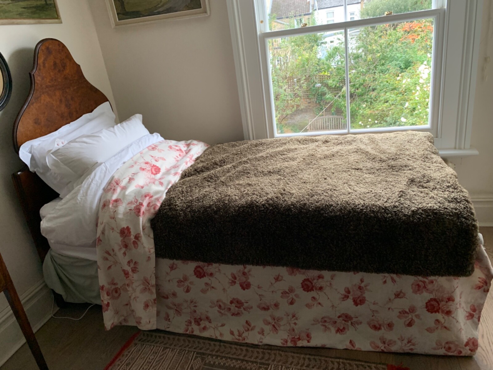 Antique mahogany headboard and divan base eBay