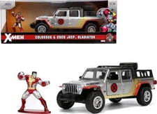 2020 Jeep Gladiator Pickup Truck Silver and Colossus Diecast Figurine X-Men 1/32