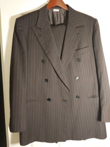 BRIONI Gray Wool Double Breasted 2 Piece Suit 40R (50 EU) NWOT