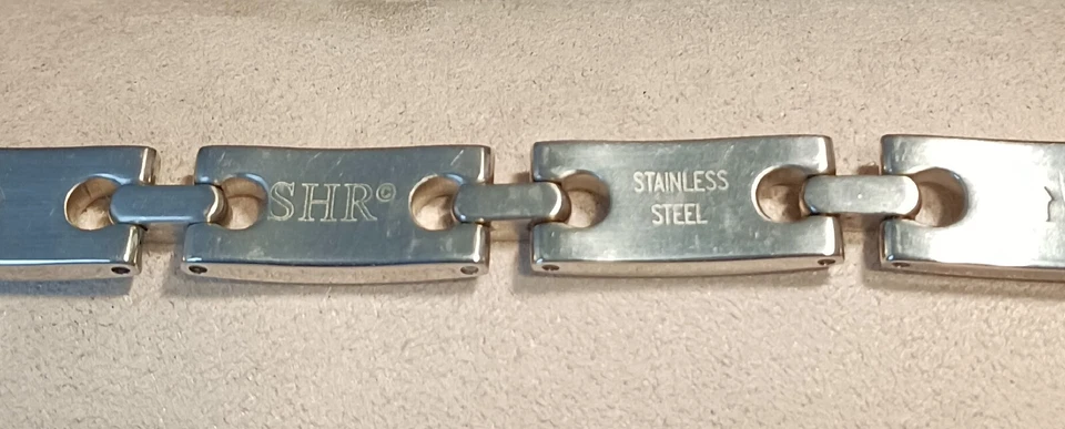 Brazalete de diamantes de acero inoxidable SHR & SIMMONS para hombre (5051) Foto 3 de 4