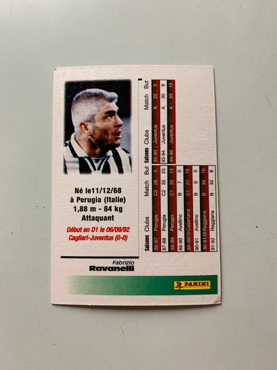Rare '96 Panini Italy's EUROPEAN SUPER STAR Fabrizio Ravanelli with Juventus