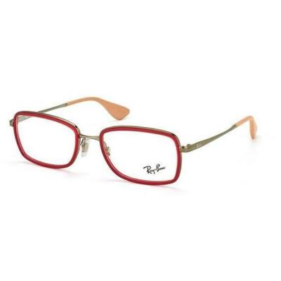 NEW RAY BAN RB 6336 2856 RUBBER RED UNISEX EYEGLASSES 51MM 18 140