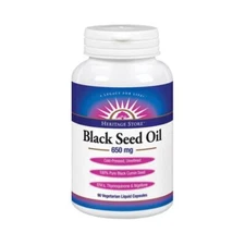 Black Seed Oil 90 Caps 650 mg by Heritage Store