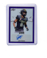 2020 Leaf All American Bowl Metal Autographs Purple Etch Josh Downs Auto 9/15