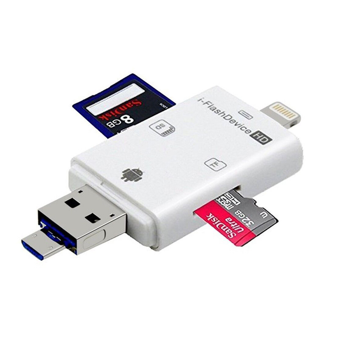 i-Flash USB Drive Micro SD TF Memory Card Reader Adapter For