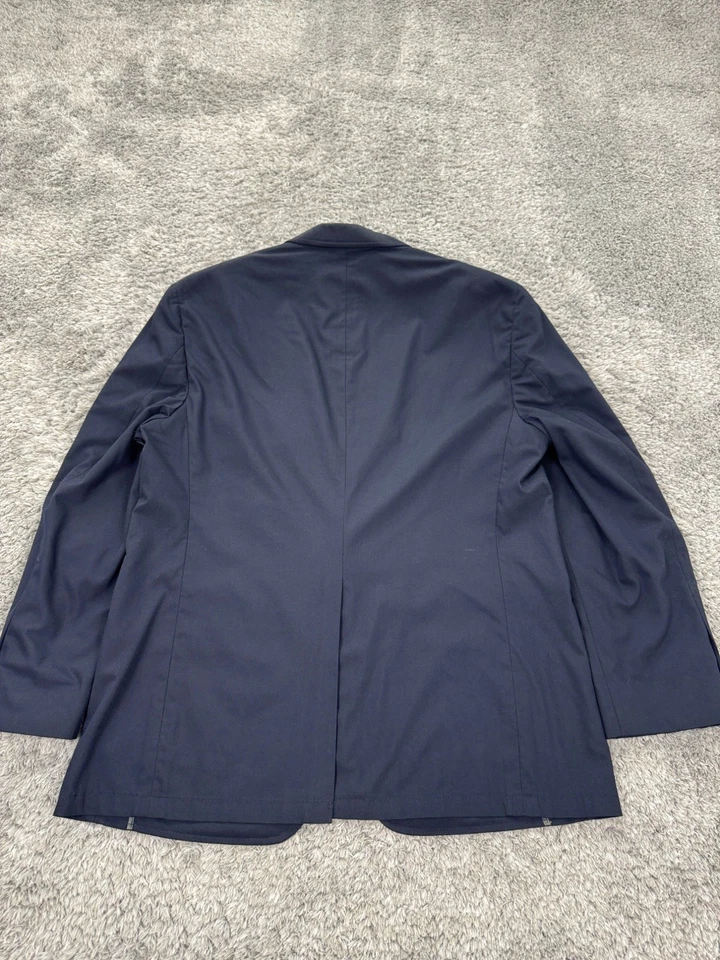 LL Bean Blazer Men 44R Black Sports Coat Career Suit Jacket Vtg Made In USA - Image 2 of 4