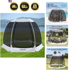 Pop Up Screen House Tent 10x10 Gazebo with Mosquito Netting Sun Shelter