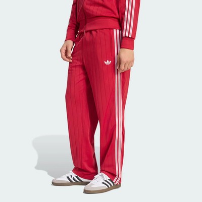 Adidas Originals Mens FIREBIRD DROP NEEDLE TRACK Tracksuit Bottoms Red