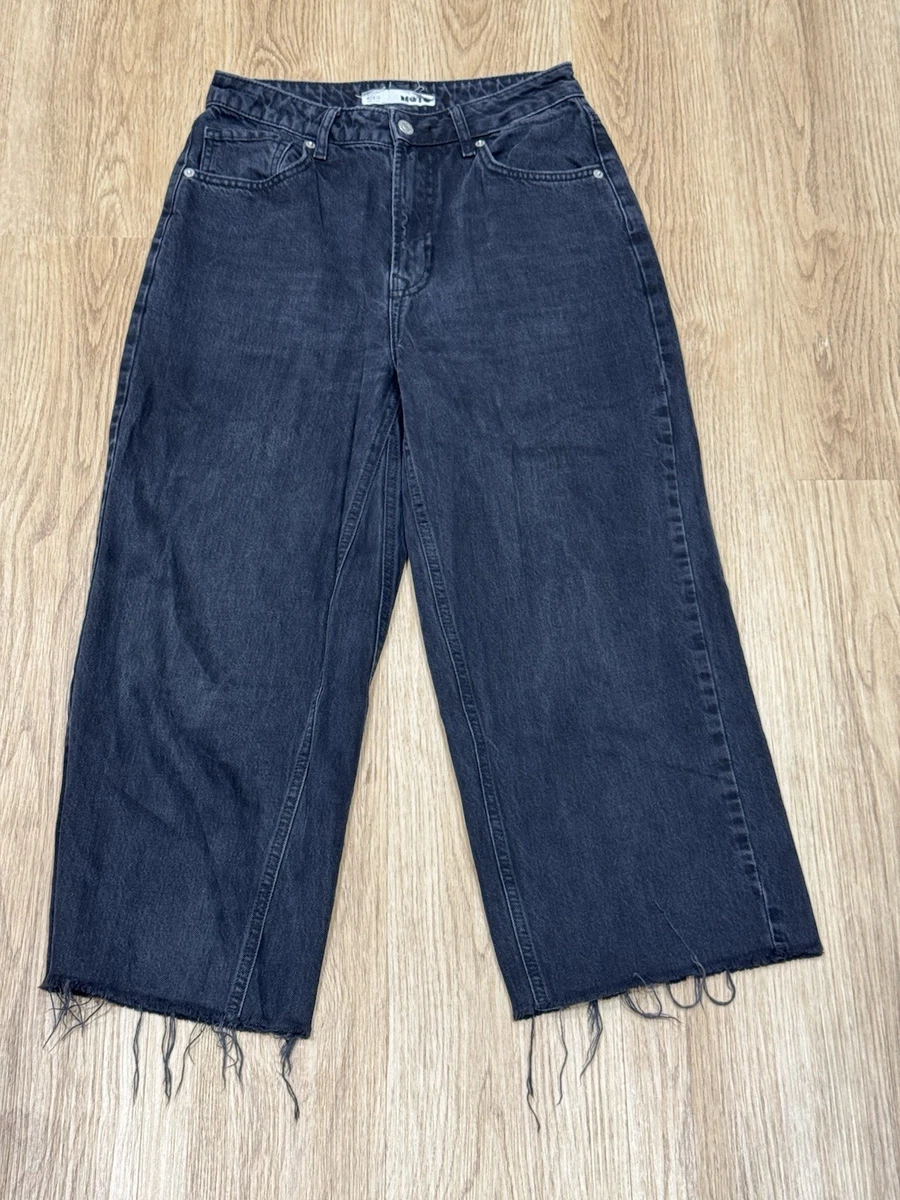 Jean Noir Topshop MOTO - Taille W28 L32 - Ourlet Retroussé - Occasion Très Bon état