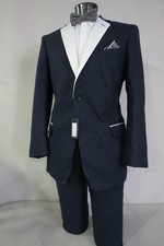 NWT Rare Brooks Brothers 1818 "Custom Tailored for"navy worsted tuxedo suit 44 R