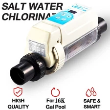 Pool Salt Chlorinator System Up to 16,000 Gallons In/Above Ground Pools