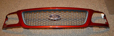 1999-04 Ford F150 Oem Front Header Panel Grille Fascia Headlight Trim Cover Red