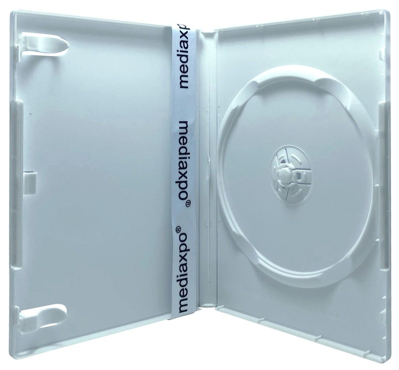 50 PREMIUM STANDARD Solid White Color Single DVD Cases (Professional Use)
