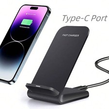 Wireless Fast Charger Charging Pad Stand Dock For Samsung Galaxy iPhone Phone