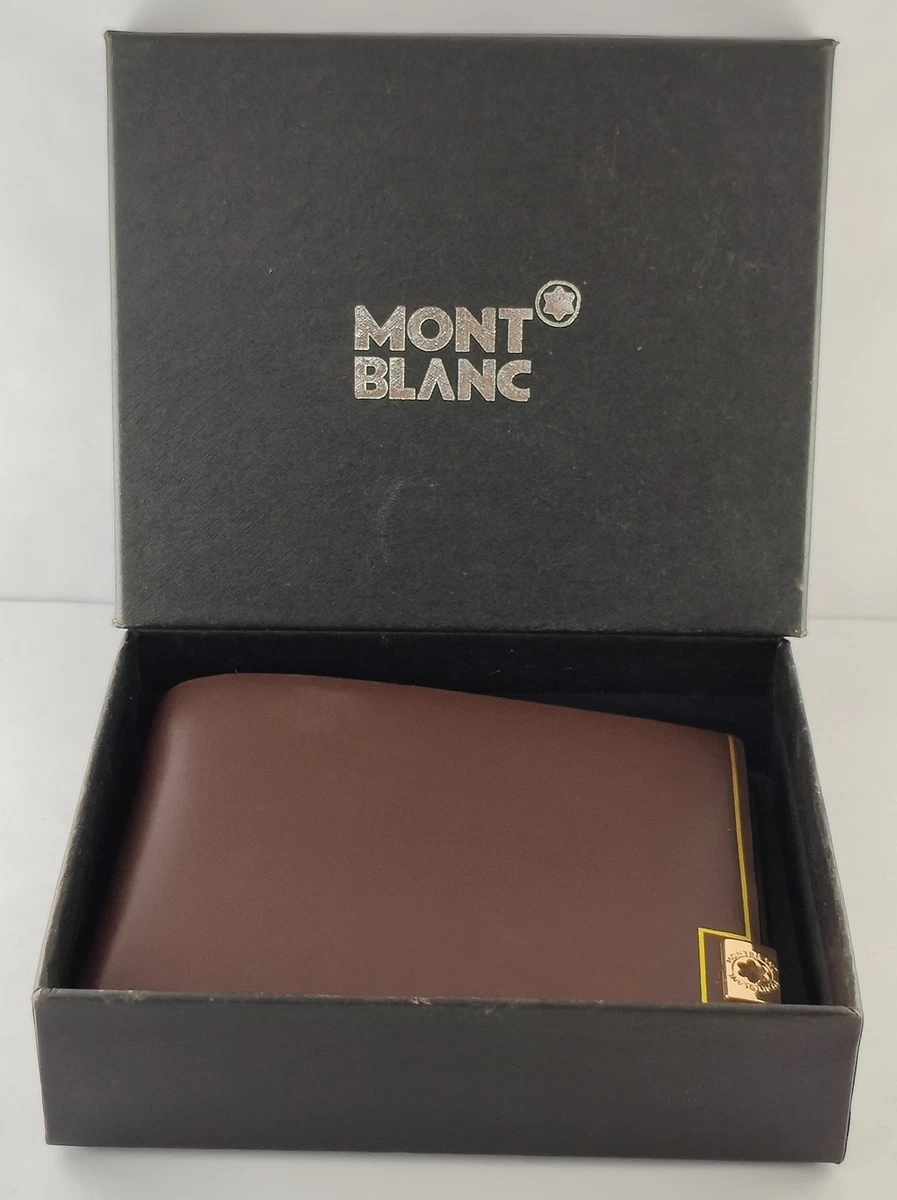 小物 MONTBLANC Organiser Brown Leather Wallet Montblanc Brown Leather Wallets for Men for sale | eBay