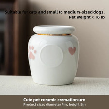 Moisture-Proof Sealed Pet Urn for Ashes - Custom Engraved Memorial Keepsake for